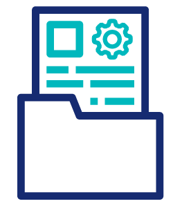 folder with data report icon